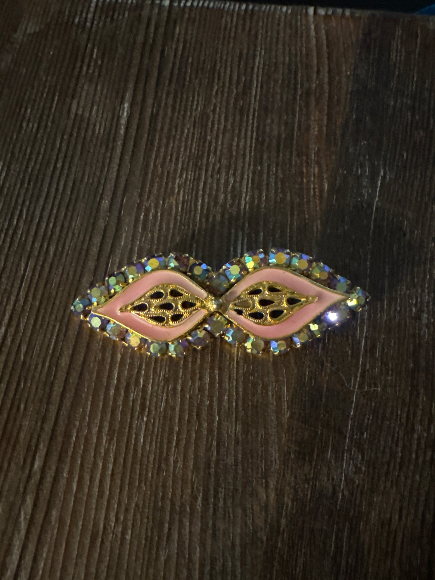 Vintage Pink Enamel Brooch