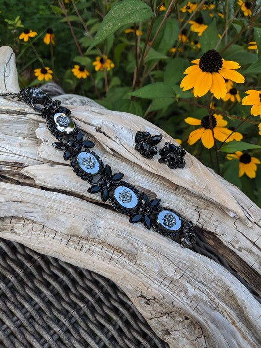 Juliana Hematite Bracelet and Earring Set