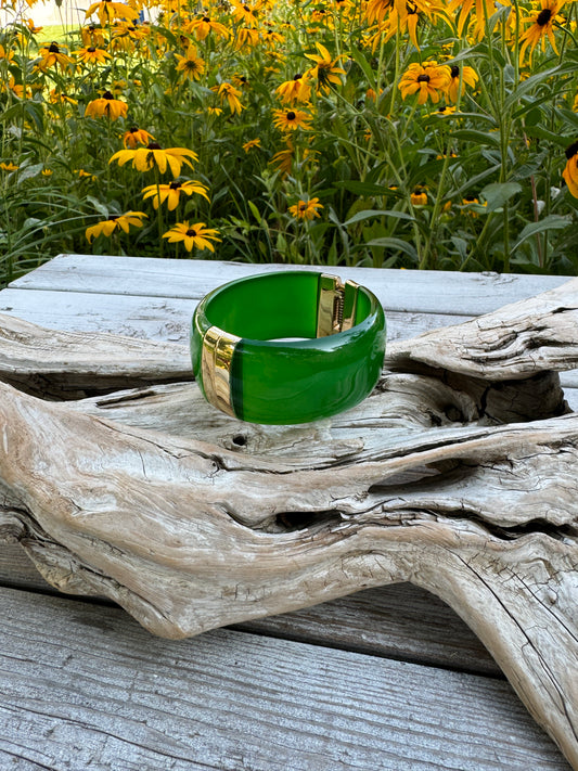 Green Plastic Bangle Bracelet