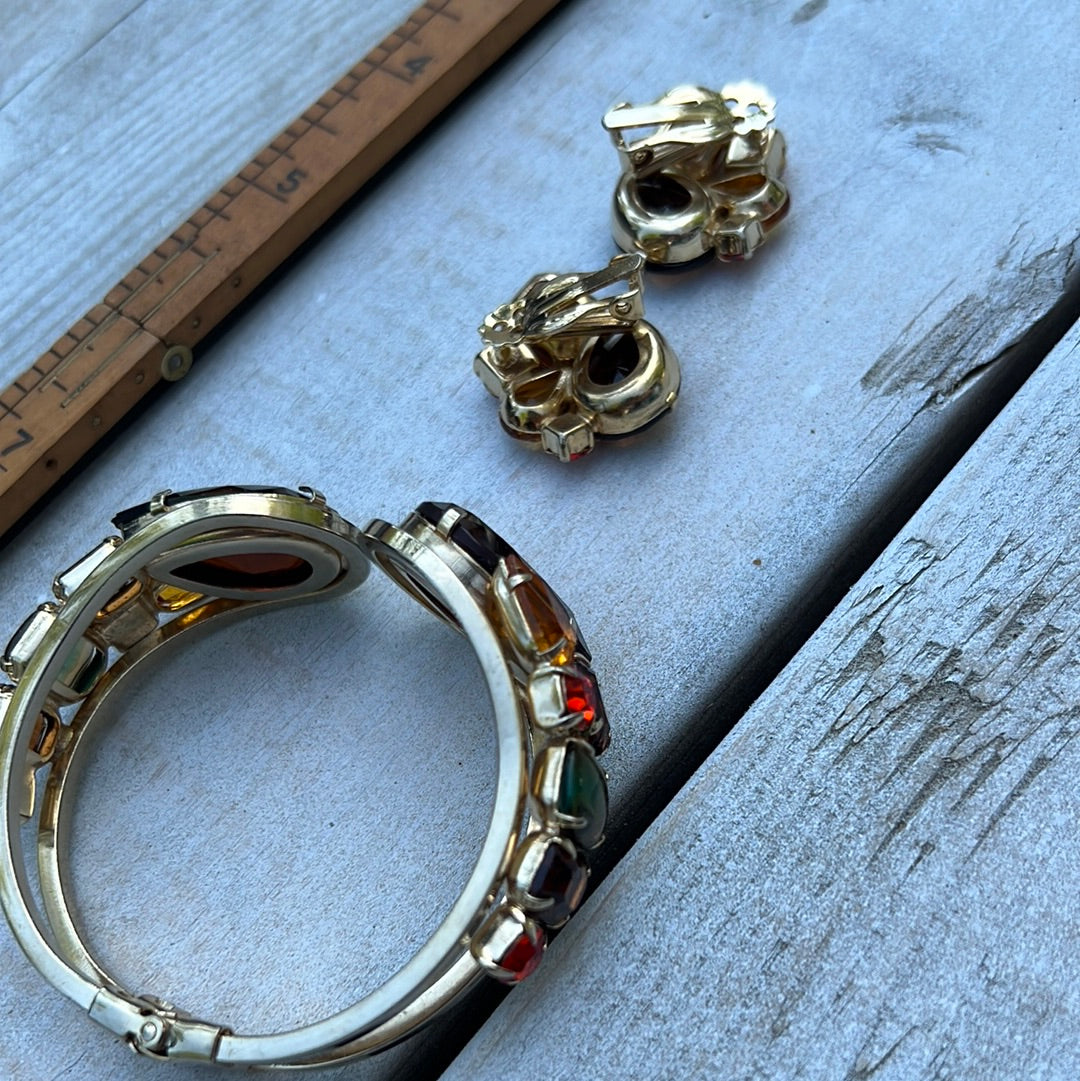 Juliana Book Piece - Clamper Bracelet and Earring Set