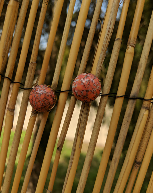 Vintage Button Screw Back Earrings