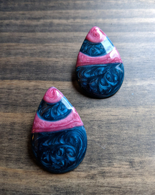 Teardrop Enamel Earrings