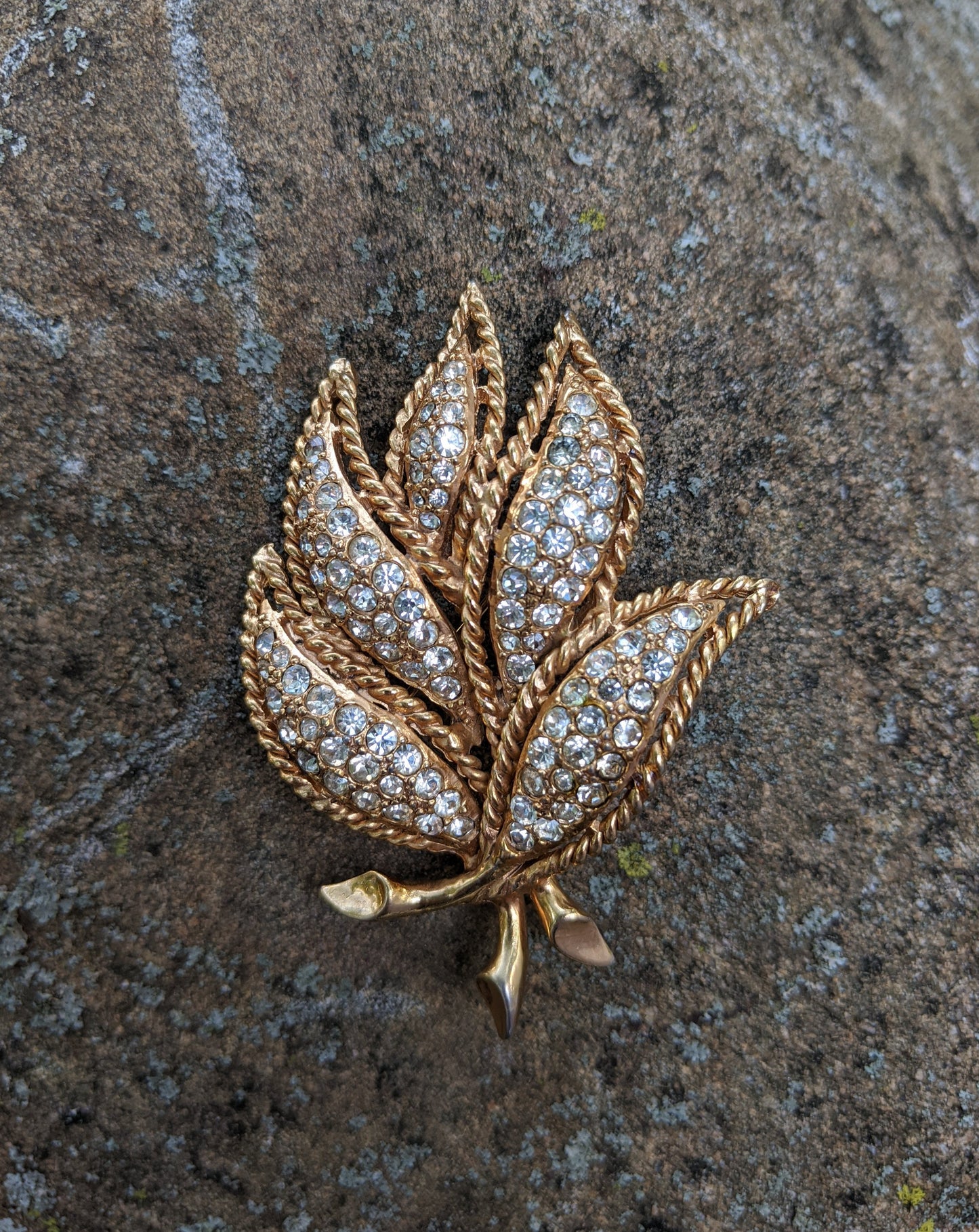 Hattie Carnegie Leaf Brooch